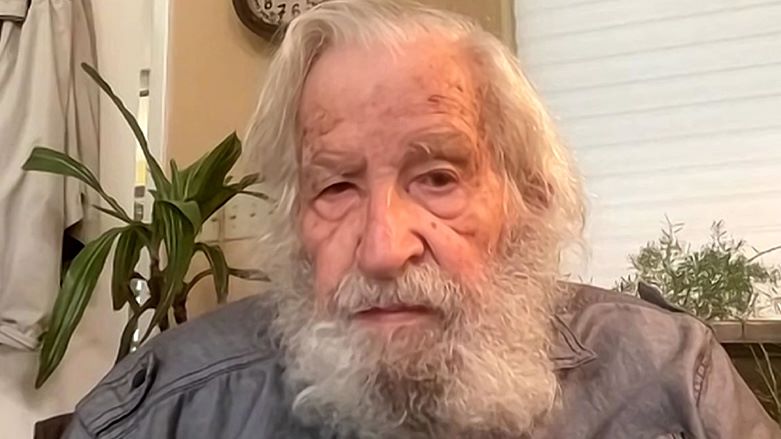 American linguist and political activist Noam Chomsky speaking to Kurdistan 24, June 5, 2023. (Photo: Kurdistan 24)